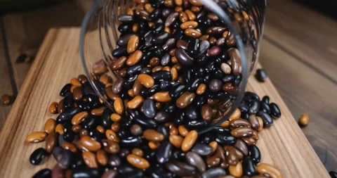 Range of different types of beans on table. slider video. 動画素材 154958717