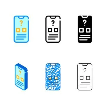 Range electronic voting color icon vector sign Stock Illustration