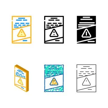 Range flyer protest meeting color icon vector Ilustração Stock