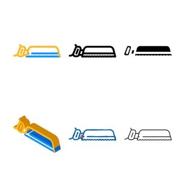 Range hand meat saw color icon vector Stock Illustration