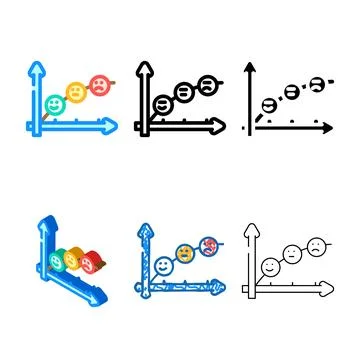 Range hick law ux ui design color icon vector Stockillustratie