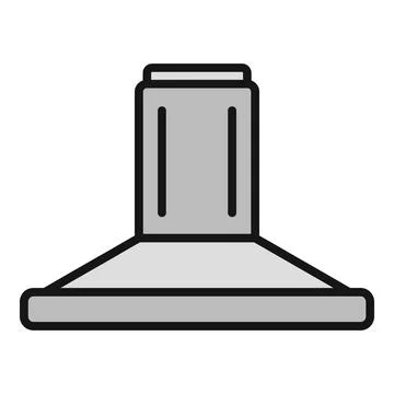 Range hood icon representing kitchen air ventilation Stock Illustration