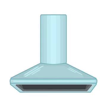 Range hood isolated on white background. Cooker hood metallic. Stock Illustration