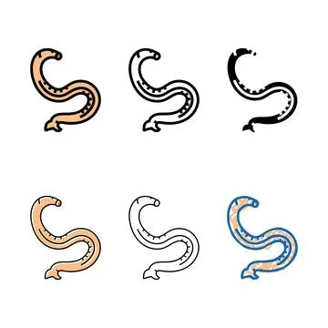 Range hookworm parasite color icon vector イラスト素材