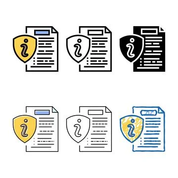 Range information document color icon vector 库存插图