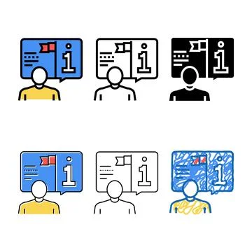 Range information expert color icon vector Stock Illustration