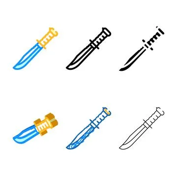 Range knife weapon color icon vector Stock Illustration
