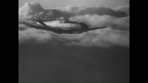 Range of Luftwaffe planes fly past Stock Footage 103390123