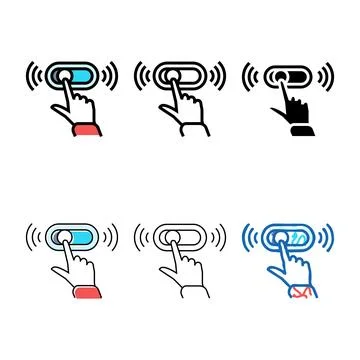 Range microinteractions ux ui design color icon vector Stock Illustration