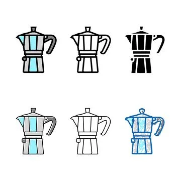Range mocha pot coffee tool color icon vector Stock Illustration