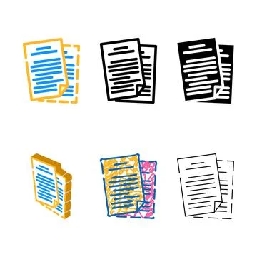 Range office folder color icon vector 스톡 일러스트