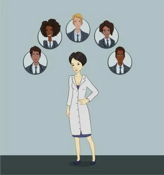 The range of patients attending General practitioner Stock Illustration