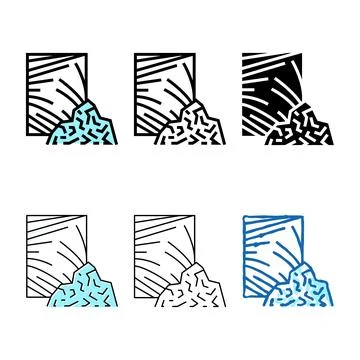 Range polyethylene plastic color icon vector Stock Illustration