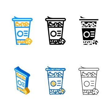 Range popcorn corn color icon vector Stock Illustration