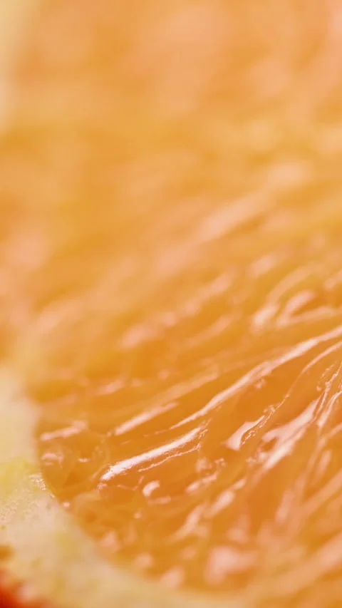 Range pulp abstract macro, glistening juice texture and warm bokeh. Stock-Footage 332219238