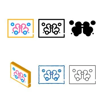Range rorschach test color icon vector Иллюстрация