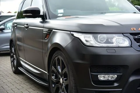 Range Rover front headlamp Stock Photos