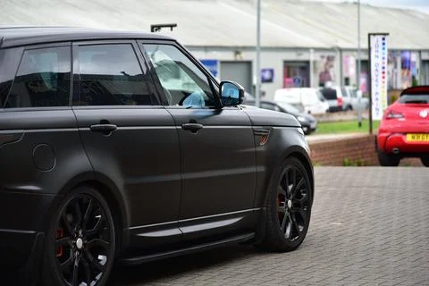 Range rover side Stock Photos