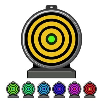 Range shooting target cartoon vector graphic Stock Illustration