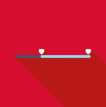 Range slider interface element with long shadow Stock Illustration