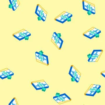 Range systems barrages tidal isometric icon seamless pattern Stock Illustration