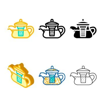 Range teapot for boiling tea color icon vector Stock Illustration
