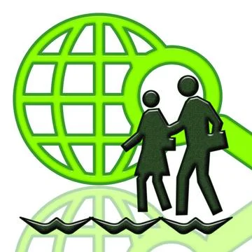 Range Of Vision People use web search for succesful work and leisure, abst... Stock Photos