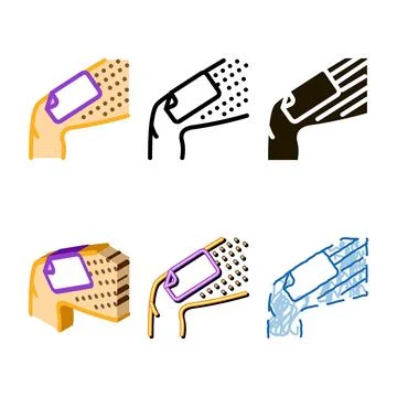 Range wax stripe leg depilation icon vector outline Stock Illustration