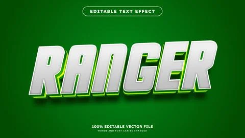 Ranger Green gradient Editable text effect background banner Stock Illustration