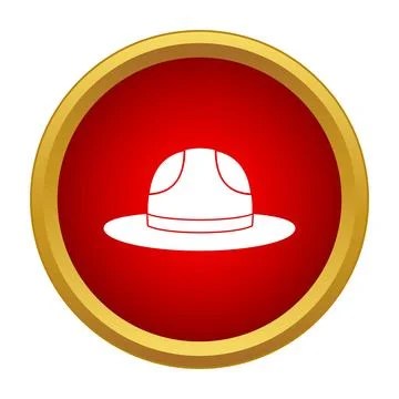 Ranger hat simple icon in red circle イラスト素材