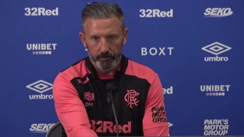 Rangers vs Dundee: Derek McInnes press conference Stock Footage 340832724