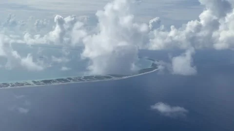 Rangiroa island, aerial view 库存影片 344427525