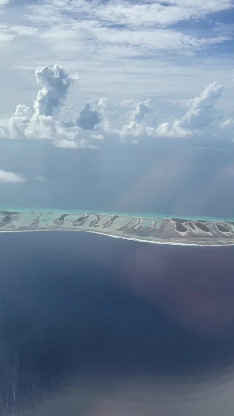 Rangiroa island, aerial view Stock Footage 344427572