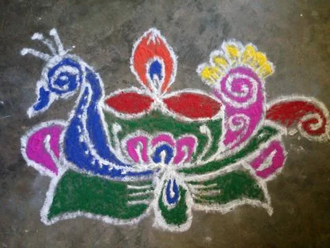 Rangoli Design Foto stock