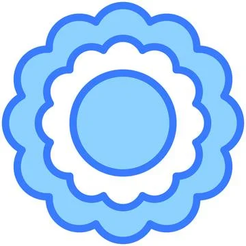 Rangoli vector Blue outline icon. Hindu festival, Hindu celebration icon. Stock Illustration