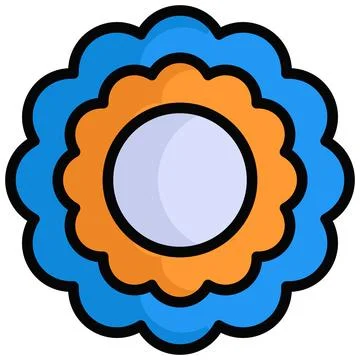 Rangoli vector colored outline icon. Hindu festival, Hindu celebration icon, Stock Illustration