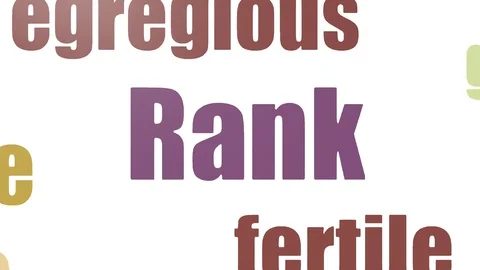 Rank Tag Cloud Animated On White Background Stock Footage 107233833