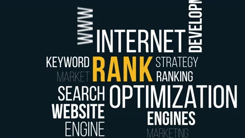 Rank word cloud concept. Stock Footage 190153043
