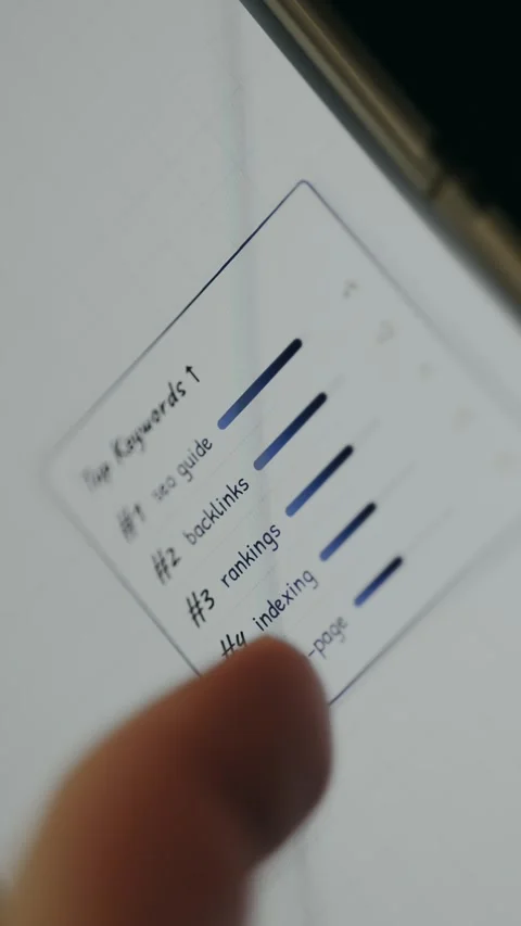 Ranked list of top search keywords from web analysis tool Stock Footage 334953138