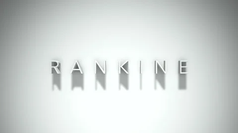 Rankine 3D title animation with shadows on a white background Stockbeeldmateriaal 296507044