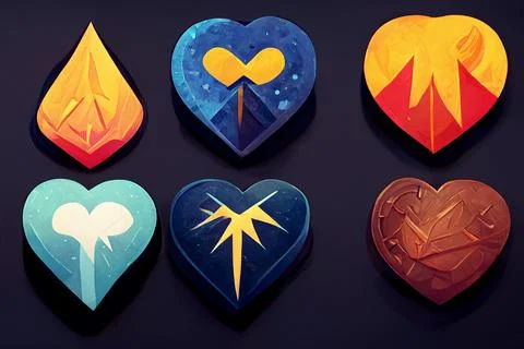 Ranking badges with star. Frame for game design cartoon set of wooden and gold. Stock Illustration