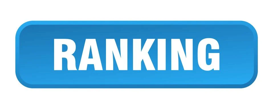 Ranking button. ranking square 3d push button Illustrazione stock