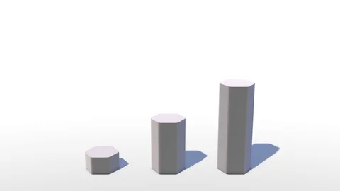 Ranking Chart with Hexagonal Columns Stock Footage 130072921