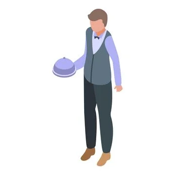 Ranking man icon isometric vector. Food critic Illustrazione stock