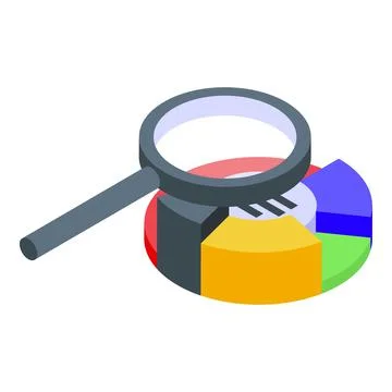 Ranking pie chart icon, isometric style Illustrazione stock