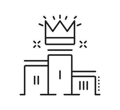 Ranking star quality icon first place and crown Stock Illustration