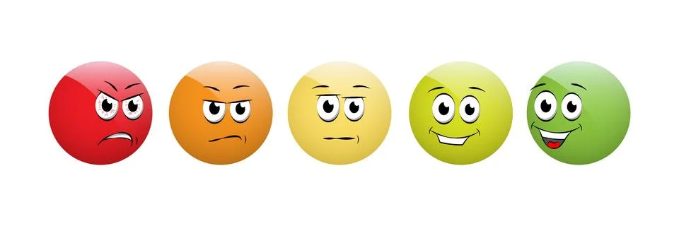 Ranking system color vector illustrations set on white Stock Illustration
