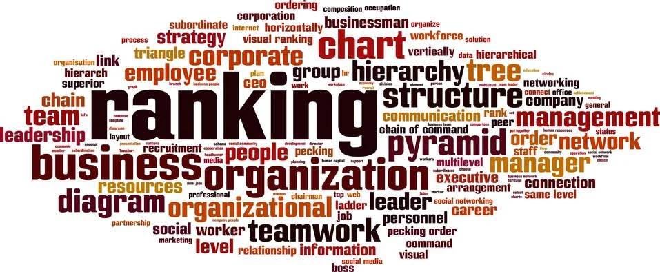 Ranking word cloud Stock Illustration