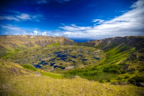 Rano Kau volcano Stock Photos