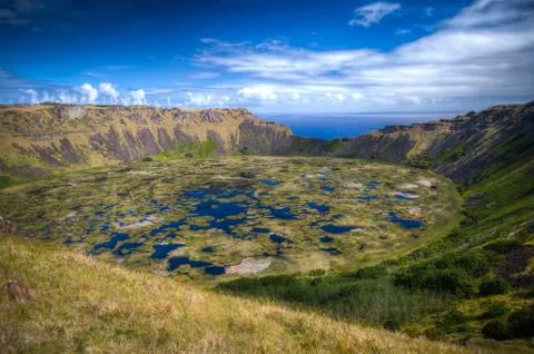 Rano Kau volcano Stock Photos